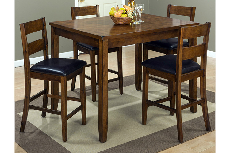 Plantation Counter Height Table and Four Stools